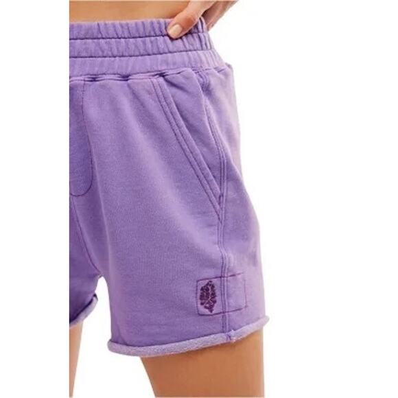 New Free People Movement All Star Logo Purple Shorts Women's Size Small - Picture 2 of 6